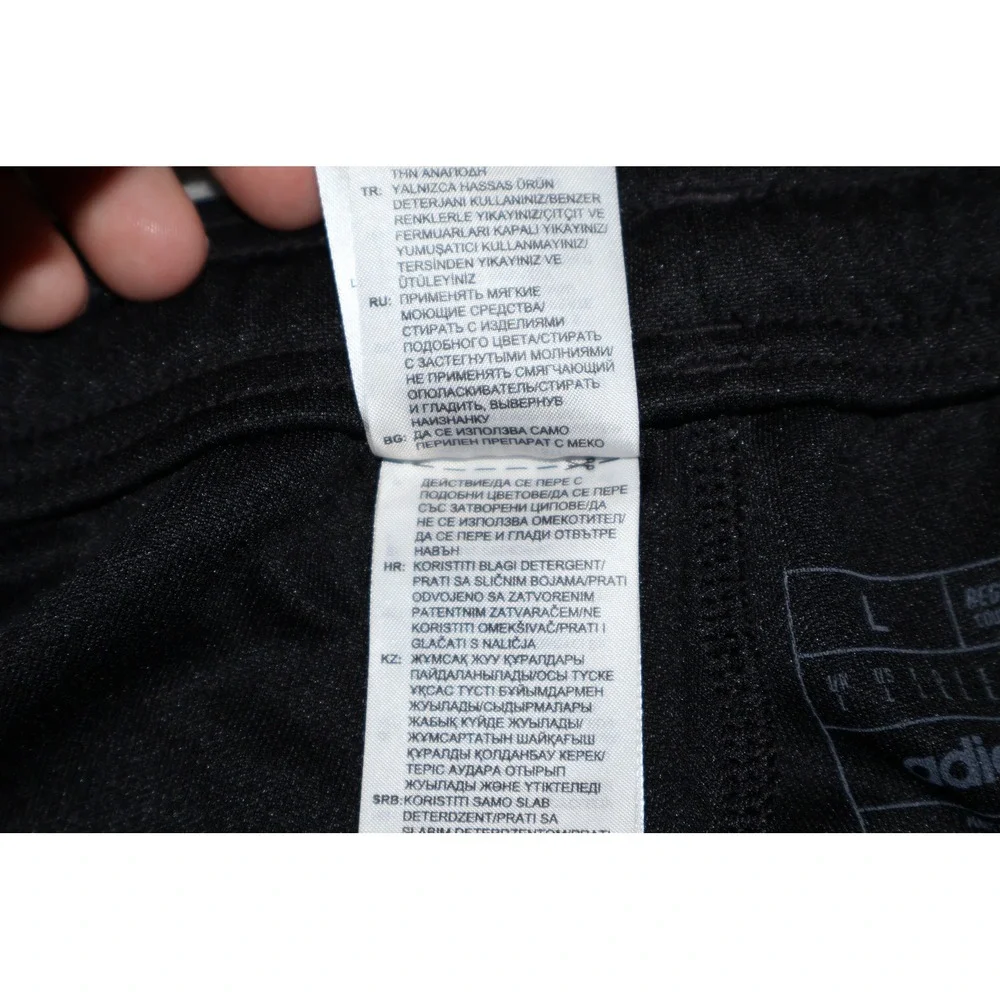 Adidas Gym Pants Mens Large Black Tiro 23 Training Soccer Joggers Zip Ankle